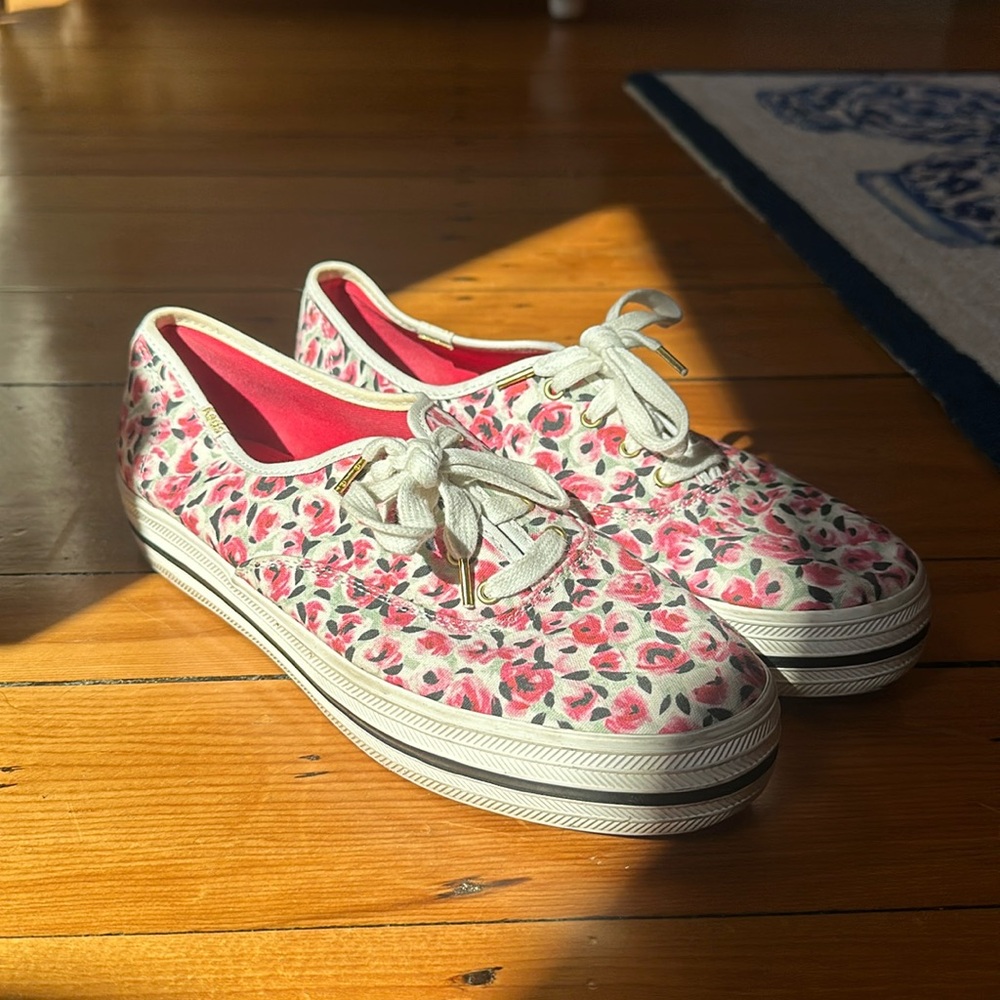 Kate spade x keds floral platform sneakers